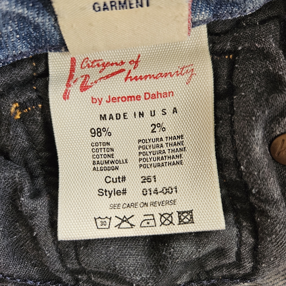 Citizens Of Humanity Blue Jean Denim Long Shorts Classic Cutoff Style 251 - Picture 5 of 16